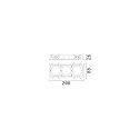 Installationshus BENTO 3-fold, firkantet, med ramme