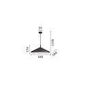 Ideal Lux pendant luminaire YURTA adjustable E27 IP20, black