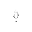Ideal Lux 3-faset spot FOX 25W BIG / ON-OFF 830 justerbar, on/off IP20, messing satineret 