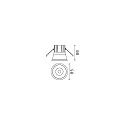 ceiling recessed luminaire GAME TRIM ROUND 85MM round, rigid, UGR < 19, switchable IP40/IP20, black 