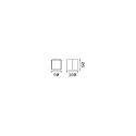 Ideal Lux outdoor wall luminaire OMEGA square IP54, white