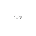 Ideal Lux baldakin ROUND STANDARD Ø 30CM 3-fold, rund, sort mat