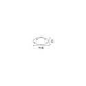 baldakin ROUND STANDARD Ø 46CM 5-fold, rund, hvid mat