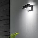 Ideal Lux Udendørs wall luminaire SWIPE AP vipbar, med diffuser IP54, sort 