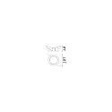 recessed housing BENTO 1-fold, round, with frame, white