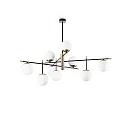 Loftlampe GOURMET PL9 9-flammer E14 IP20, sort