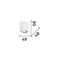 Ideal Lux overflade downlight NITRO D04 ROUND rund, stiv, med linseoptik, on/off IP20, sort mat dæmpbar