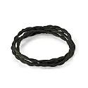 kabel CAVO TESSUTO INTRECCIATO 2-fold, med stik, 2-polet, sort