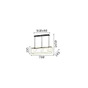 Ideal Lux Pendel LINGOTTO SP3 3-flammer, 1-fold, justerbar E14 IP20, sort mat dæmpbar