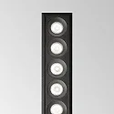Ideal Lux recessed downlight LIKA FI SLIM  D12 6 flames, UGR < 19, slim, on/off, with trim IP20, black matt 