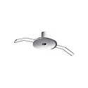 indbygningsroset ROUND RECESSED 1-fold, rund, chrom, poleret