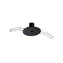 indbygningsroset ROUND RECESSED 1-fold, rund, sort mat
