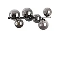 Loftlampe PERLAGE 6-flammer G9 IP20, røgfarver, sort mat dæmpbar