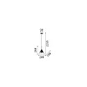 Ideal Lux pendant luminaire EMPIRE conical G9 IP20, smoky colour dimmable