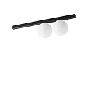 Loftlampe BINOMIO 2-flammer G9 IP20, sort dæmpbar