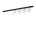 Loftlampe BINOMIO4-flammer G9 IP20, sort dæmpbar