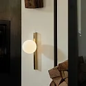 Ideal Lux Væglampe BINOMIO 1-flamme G9 IP20, messing børstet dæmpbar