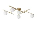 ceiling luminaire ATLAS 5 flames G9 IP20, gold dimmable