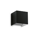 Udendørs wall luminaire ATOM UP/DOWN 10CM up / down, Kubusform, justerbar IP54, sort 
