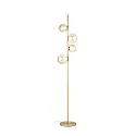 Standerlampe PERLAGE 4-flammer G9 IP20, rav, messing satineret dæmpbar