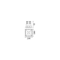 Ideal Lux Indbygnings loftlampe GAME TRIMLESS SQUARE firkantet, stiv, skylle, UGR < 19, omskiftelig IP40/IP20, hvid 