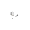 Ideal Lux overflade downlight NITRO D04 SQUARE firkantet, stiv, med linseoptik, on/off IP20, hvid mat dæmpbar