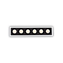 Indbygget downlight LIKA FI SLIM  D12 6-flammer, UGR < 19, smal, on/off, med kantbånd IP20, hvid mat 