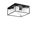 Loftlampe LINGOTTO PL4 4-flammer E14 IP20, sort mat dæmpbar