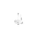 Ideal Lux pendant luminaire COTTON 40 E27 IP20, white dimmable