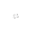 Ideal Lux ceiling luminaire COTTON 40 E27 IP20, white dimmable