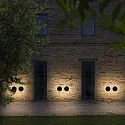 outdoor wall luminaire PUNTO AP D30 round, indirect, switchable IP54, black matt 