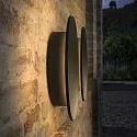 outdoor wall luminaire PUNTO AP D30 round, indirect, switchable IP54, black matt 