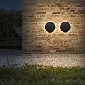 outdoor wall luminaire PUNTO AP D30 round, indirect, switchable IP54, black matt 