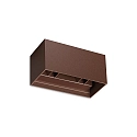 Udendørs wall luminaire ATOM UP/DOWN 20CM up / down, firkantet, justerbar IP54, kaffebrun 
