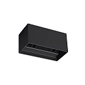 Udendørs wall luminaire ATOM UP/DOWN 20CM up / down, firkantet, justerbar IP54, sort 