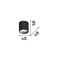 Ideal Lux overflade downlight NITRO D04 ROUND rund, stiv, med linseoptik, on/off IP20, hvid mat dæmpbar