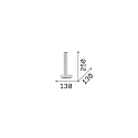 Ideal Lux table lamp DORICA TL1 smooth, with switch, with touch dimmer IP20, steel brushed dimmable