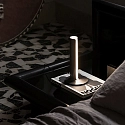 Ideal Lux table lamp DORICA TL1 with switch, with touch dimmer, fluted IP20, blue dimmable