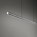 Ideal Lux pendant luminaire DORICA SP1 D46 / B1400 down, 1 flame, smooth, long, DALI controllable IP20, grey matt dimmable
