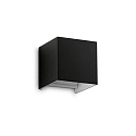 Udendørs wall luminaire ATOM UP/DOWN 10CM up / down, Kubusform, justerbar IP54, sort 