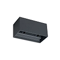 Udendørs wall luminaire ATOM UP/DOWN 20CM up / down, firkantet, justerbar IP54, antracit 