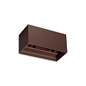 Udendørs wall luminaire ATOM UP/DOWN 20CM up / down, firkantet, justerbar IP54, kaffebrun 