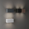 Ideal Lux Udendørs wall luminaire ATOM UP/DOWN 20CM up / down, firkantet, justerbar IP54, kaffebrun 