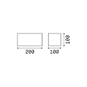 Ideal Lux Udendørs wall luminaire ATOM UP/DOWN 20CM up / down, firkantet, justerbar IP54, kaffebrun 