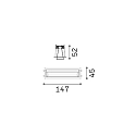 Ideal Lux Indbygget downlight LIKA FI WALLWASHER D15 asymmetrisk, on/off, med kantbånd IP20, hvid mat 