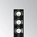 Ideal Lux Indbygget downlight LIKA FI TRIMLESS D10 3-flammer, skylle, on/off, UGR < 16 IP20, blank, sort 