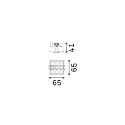 Ideal Lux Indbygget downlight LIKA FI SLIM SQUARE 9-flammer, smal, on/off, med kantbånd, UGR < 16 IP20, sort mat 