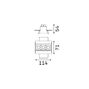 Ideal Lux Indbygget downlight LIKA FI TRIMLESS D10 3-flammer, skylle, on/off, UGR < 16 IP20, blank, sort 