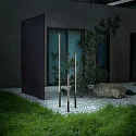 Ideal Lux Standerlampe JEDI PT LED 80.5CM firkantet, omskiftelig, med jordspyd IP65, mat, kaffebrun 