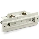 3-phase CLASSIC - straight connector for power tracks, stromführend, white